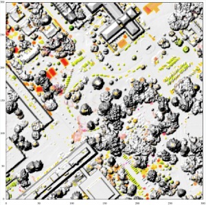 change detection, point clouds, visualization, significant change map, statistical significance, height difference, damage assessment